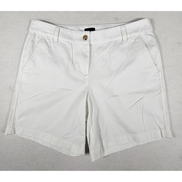 J.Crew Pants - J.Crew Womens White Chino Shorts Size 8 Cotton BO201 SP24